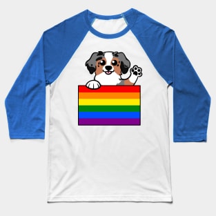 Love is Love Puppy - Blue Merle Aussie v2 Baseball T-Shirt